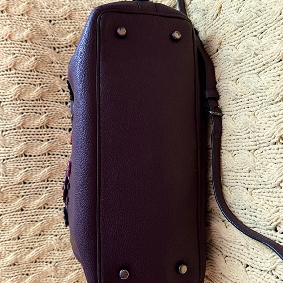 Coach Primrose Satchel In Willow Floral Oxblood Multi Color Flower - Picture 12 of 16